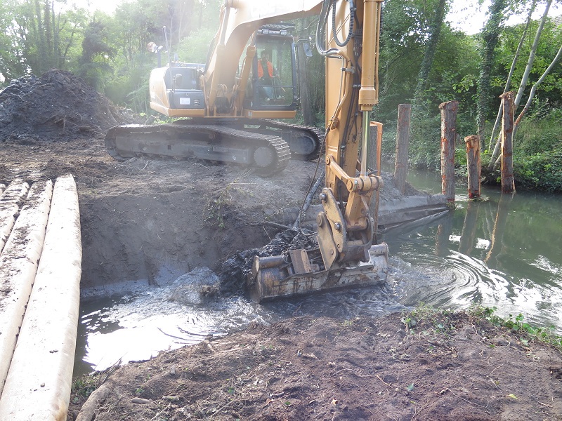 Remise en eau méandre aval